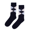 Men 12 Pk Assorted Black Fancy Pattern Poly Socks-DSP12C-BK