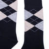 Men 12 Pk Assorted Black Fancy Pattern Poly Socks-DSP12C-BK