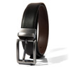 Men's Genuine Black/Brown Reversible Dress Belt - RVMGLD-DRY1
