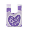 Mini Purple Heart Pattern Knit Foldable Wrist Tote Bag -KTBG01