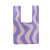Mini Purple Wavy Pattern Knit Foldable Wrist Tote Bag -KTBG03