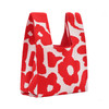 Mini Red Floral Pattern Knit Tote Bag -KTBG29