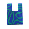 Mini Green Blue Swirl Pattern Knit Tote Bag -KTBG32