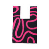 Mini Pink Black Swirl Pattern Knit Tote Bag -KTBG33