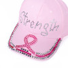 Strength Breast Cancer Awareness Crystal Bling Cap -CP9619