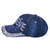 Believe Breast Cancer Awareness Denim Crystal Bling Cap-CP9620