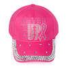 Never Give Up Breast Cancer Awareness Crystal Bling Cap- CP9623