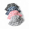 Ladies Plush Houndstooth Bucket Hat- BKHT1202