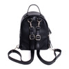 Ladies Black PU Mini Backpack- LCBG1454-BK