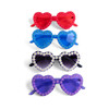 Colorful Heart Rimless Sunglasses PrePack (12 pieces per pack) - 4651