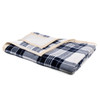 Gingham Sherpa Lined Blanket-CBK004