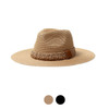 Ladies Wide Brim Sun Straw Hat with Braided Band-LFH1121