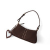 Sydnee Suede Shoulder Bag with Heart Mirror Charm -LCBG1505