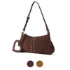 Sydnee Suede Shoulder Bag with Heart Mirror Charm -LCBG1505