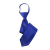 Boy's 17" Solid Blue Zipper Tie