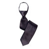 Boy's 17" Geometric Brown Zipper Tie
