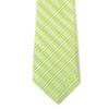 Boy's 14" Plaid Lime Zipper Tie