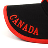 Canada Leaf Black & Red 3D Embroidered Baseball Cap, Hat EBC10309