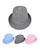 3pc 1.5" Brim Fedora Hat H8764F