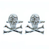 Silver-tone "Skull" Brass Novelty Cufflink