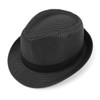 Fall/Winter Hounds Tooth Trilby Fedora Hat with Black Band Trim - H10331