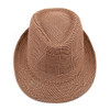 Fall/Winter Hounds Tooth Brown Trilby Fedora Hat - H10334N