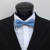 Men's Blue Sailor Boat Banded Bow Tie