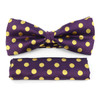 3pc Prepack Men's Big & Tall Banded Polka Dots Bow Tie and Matching Hanky Set BTH6001