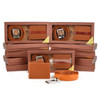 12pc Men's Brown Wallet & Belt Set WB2010BR/ASST