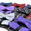 12pc Assorted Men's Big & Tall Neat & Striped Pattern Banded Bow Tie & Hanky BTH5000A