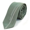 Olive Microfiber Poly Woven 2.25" Slim Panel Tie - MPPW1604