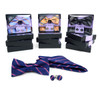 12pc Pack Assorted Men's Striped Bow Tie, Matching Hanky & Cufflinks BTHC1000STP