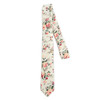 Floral Wedding Red & White 2.5" Cotton Slim Tie - NVC17131