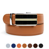 Men's Genuine Leather Sliding Buckle Ratchet Belt MGLBB10