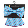 Striped Banded Bow Tie & Matching Hanky Pocket Round Set BTH170329