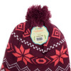 Kid's Winter Knitted Ear Flap Lined Snowflake Pom Beanie Scarf with Tassel and Hat Set - KKWS1722