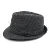 Fall/Winter Herringbone Trilby Fedora Hat with Band Trim H171388