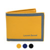 Bi-Fold Two Tone Leather Wallet with Color Trim MLW5184 