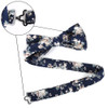 Floral Wedding Cotton Banded Bow Tie - NFCB17117