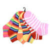 Assorted Pack (6 pairs) Women's Multi-Color Striped Low Cut Socks LN6F1631