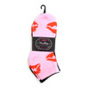 Assorted Pack (6 pairs) Women's Kisses Pattern Low Cut Socks LN6F1636