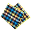 12pc Classic Plaid 100% Cotton Checked Pocket Square Handkerchiefs - CH17-CK