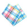 12pc Cotton Plaid Pocket Square Handkerchiefs - CH1715