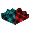 12pc Classic 100% Cotton Plaid Checkered Pocket Square Handkerchiefs - CH1718/30