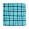 12pc Mint Green 100% Cotton Plaid Pocket Square Handkerchiefs - CH1720