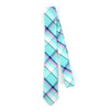 Men's Turquoise Plaid 2.25" Cotton Slim Tie - MPPW1712