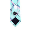 Men's Turquoise Plaid 2.25" Cotton Slim Tie - MPPW1712