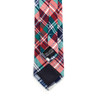 Men's Red Plaid Flannel 2.25" Cotton Slim Tie - MPPW1717