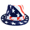 Spring/Summer Stars & Stripes American Flag Fedora Hat - H10402 