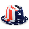 Spring/Summer Stars & Stripes American Flag Fedora Hat - H10402 